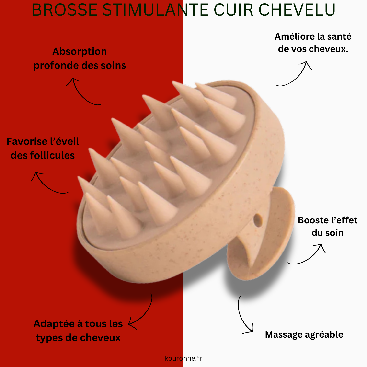 Brosse Stimulante Cuir Cheveulu